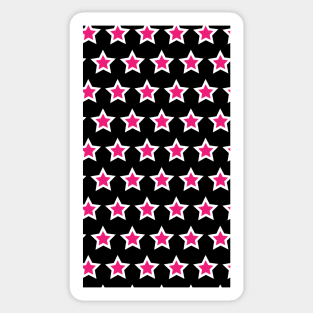 Abiyram | Black and Pink Stars Pattern Sticker